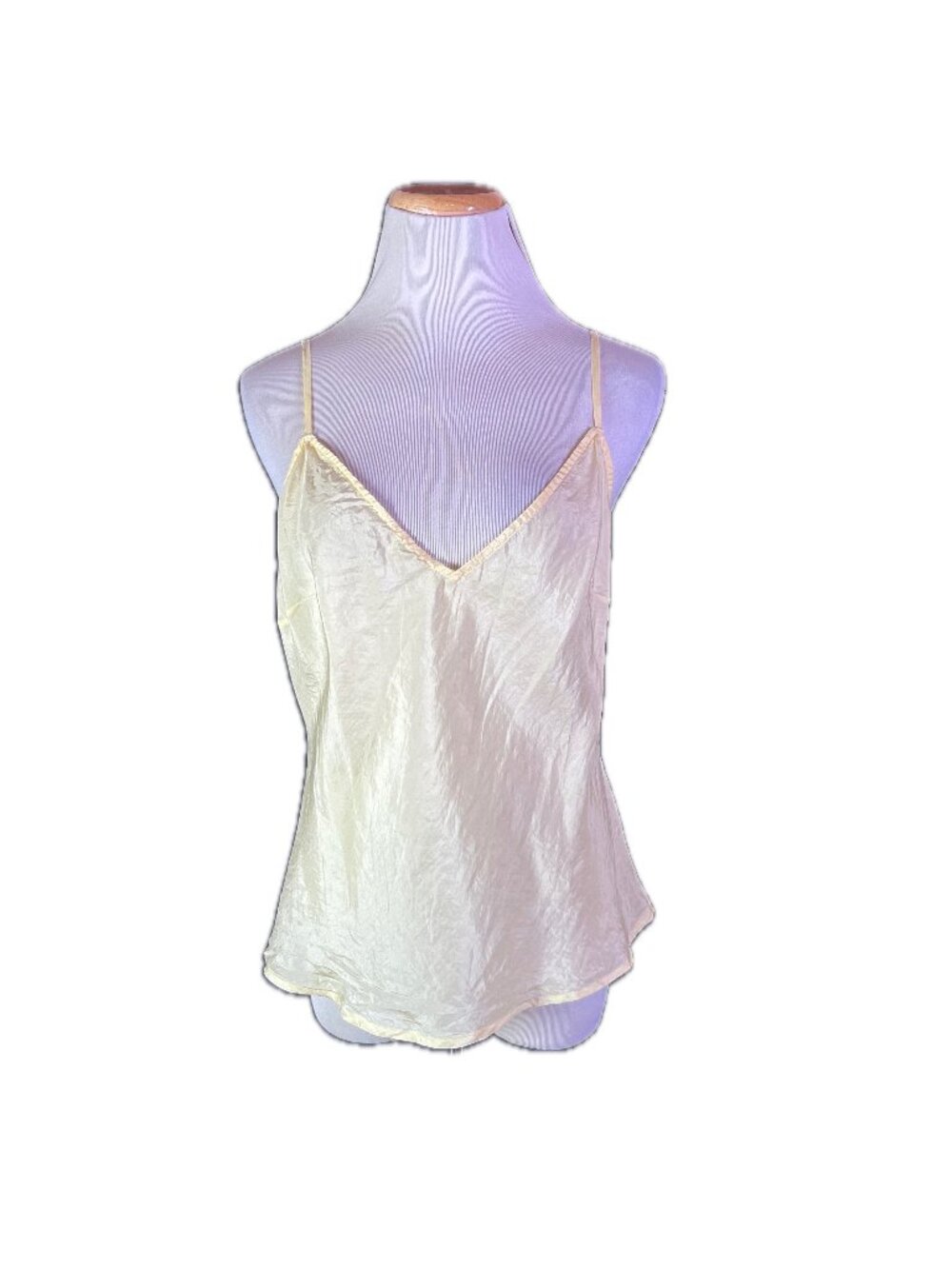 Vintage Robbie Bee Size 14 Pale Yellow Silk Camisole